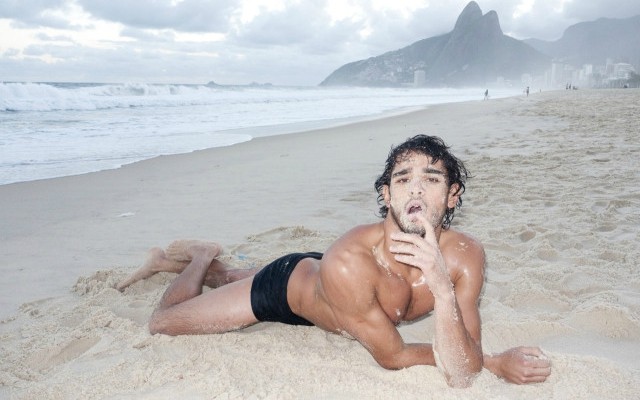 A photo of Marlon Teixeira on the beach.