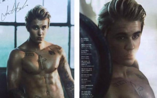 Justin Bieber Oils Up and Strips Down for Cosmopolitan
