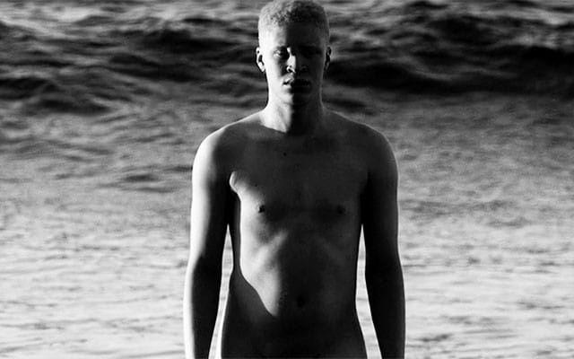 Albino Model Shaun Ross Hits the Beach in the Buff