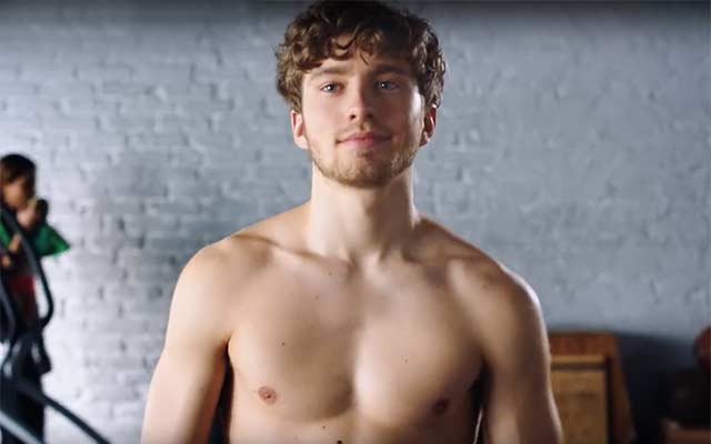 FitMit Commercial Features Blond Model in the Buff