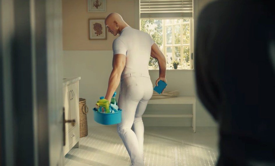 Mr. Clean Gets Down and Dirty for the Super Bowl