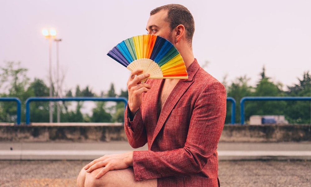 Sam Smith Goes Pantless and Sports Sparkly Red Stilettos