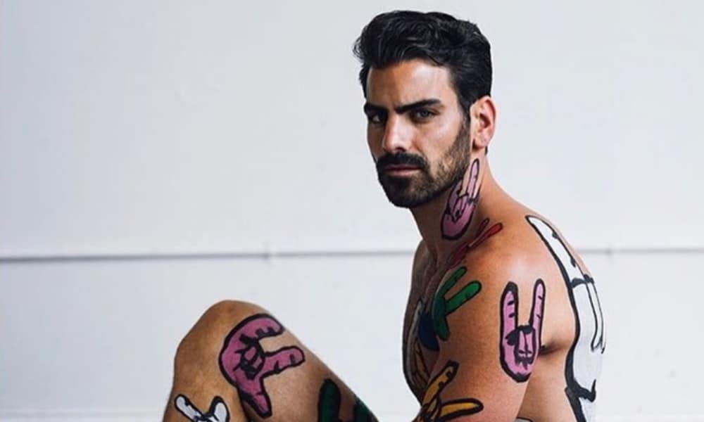 Nyle DiMarco Painted Sign Language All Over His Body