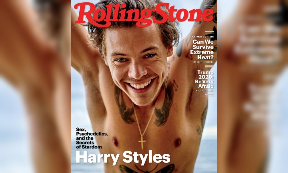 Harry Styles Flashes Pits for ‘Rolling Stone’ Cover