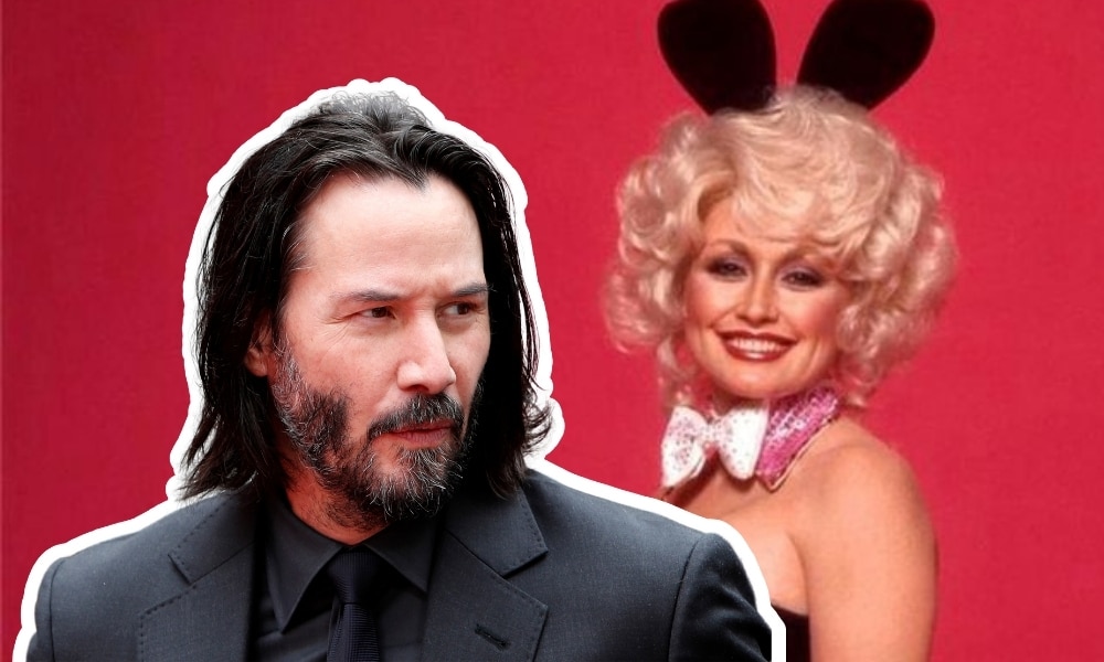 Keanu Reeves Once Wore Dolly Parton’s Playboy Bunny Suit