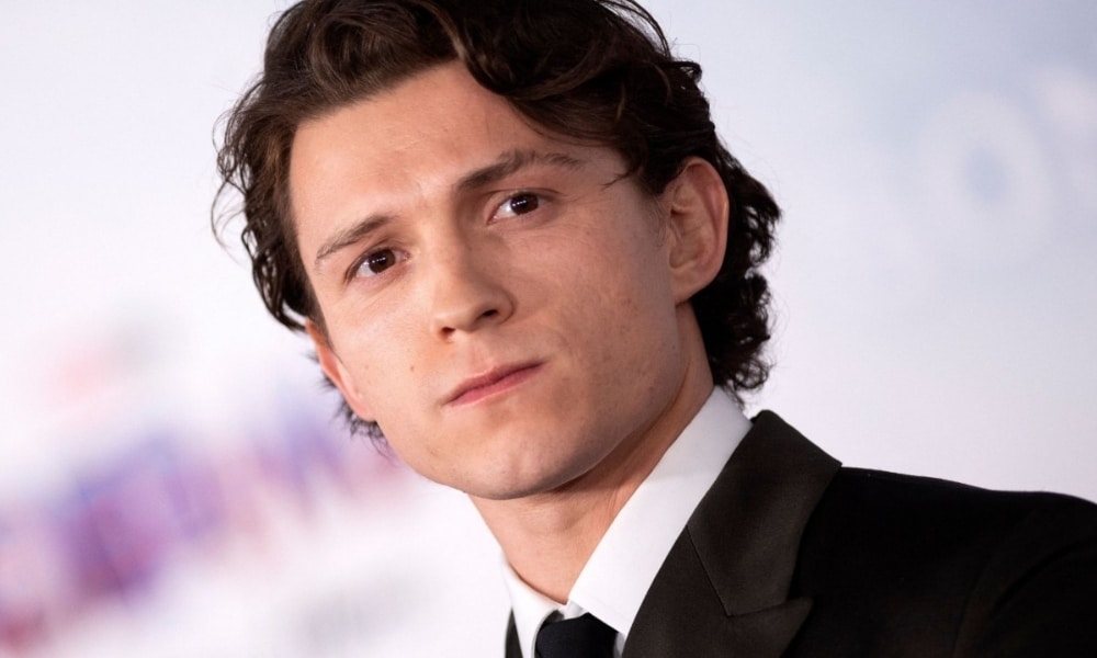 English actor Tom Holland attends the "Spider-Man: No way home" premiere at the Regency Village and Bruin Theatres in Los Angeles, California on December 13, 2021.