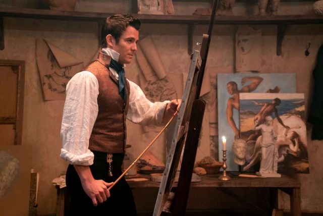 Bridgerton. Luke Thompson as Benedict Bridgerton in episode 208 of Bridgerton. Cr. Liam Daniel/Netflix © 2022