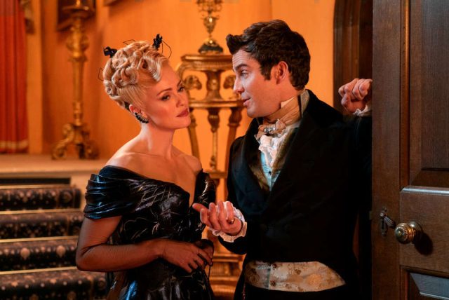 Bridgerton. (L to R) Hannah New as Lady Tilley Arnold, Luke Thompson as Benedict Bridgerton in episode 303 of Bridgerton. Cr. Liam Daniel/Netflix © 2024
