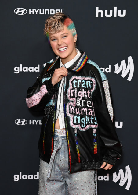 JoJo Siwa attends the 36th Annual GLAAD Media Awards at The Beverly Hilton on March 27, 2025 in Beverly Hills, California. Photo: Jon Kopaloff/Getty Images for GLAAD