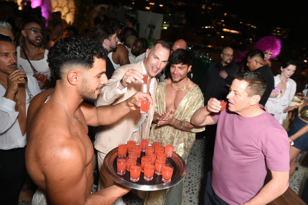 Tristan Schukraft and Chris Diamond attend the Grand Opening Weekend at The Tryst Puerto Vallarta: Opening Night Party at The Tryst Puerto Vallarta on April 25, 2025 in Puerto Vallarta, Mexico.