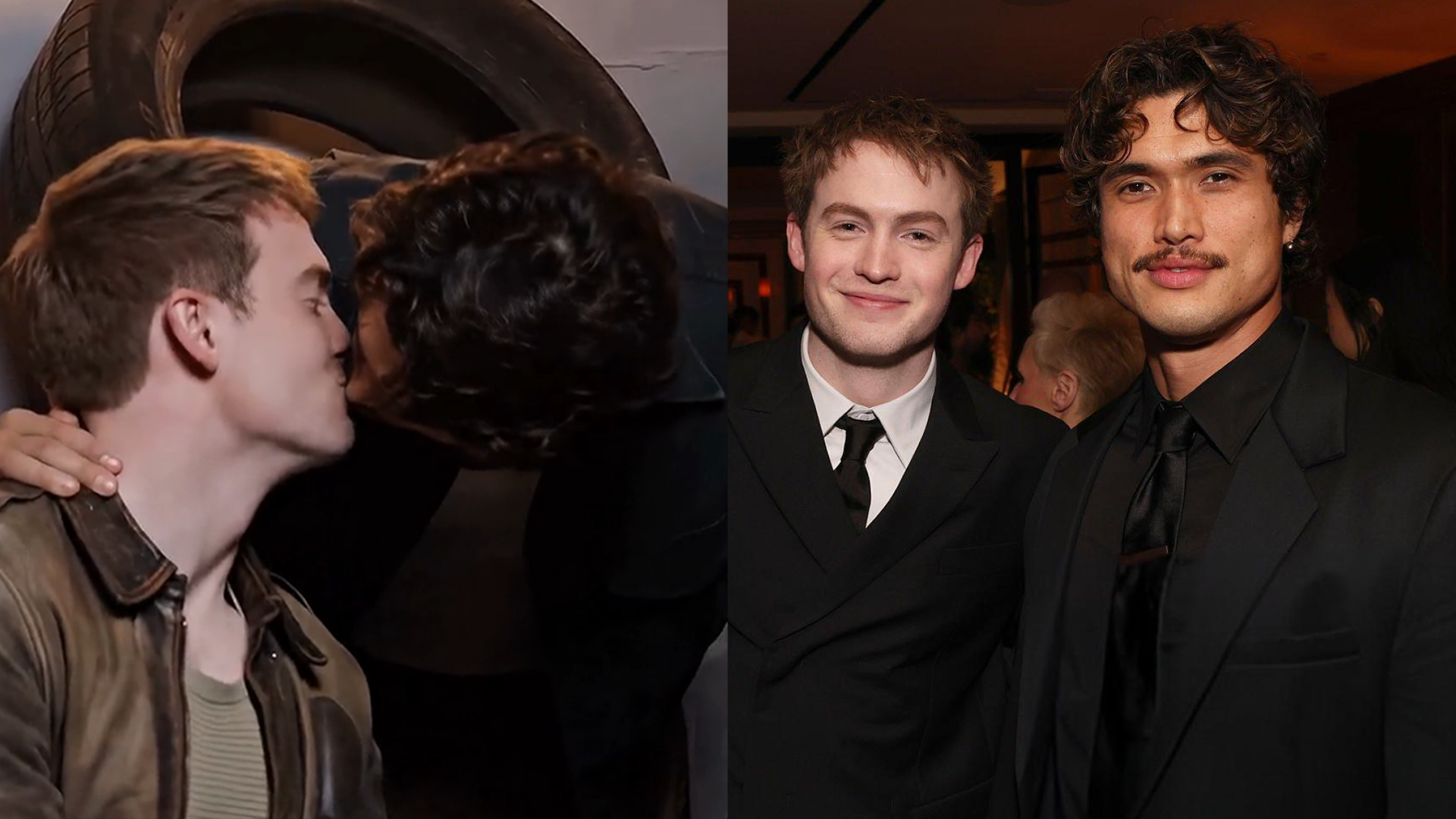 Kit Connor and Charles Melton, known for their roles in Heartstopper and Riverdale, respectively, recently made headlines after sharing a kiss during a promotional event for the A24 film, igniting a frenzy among fans.