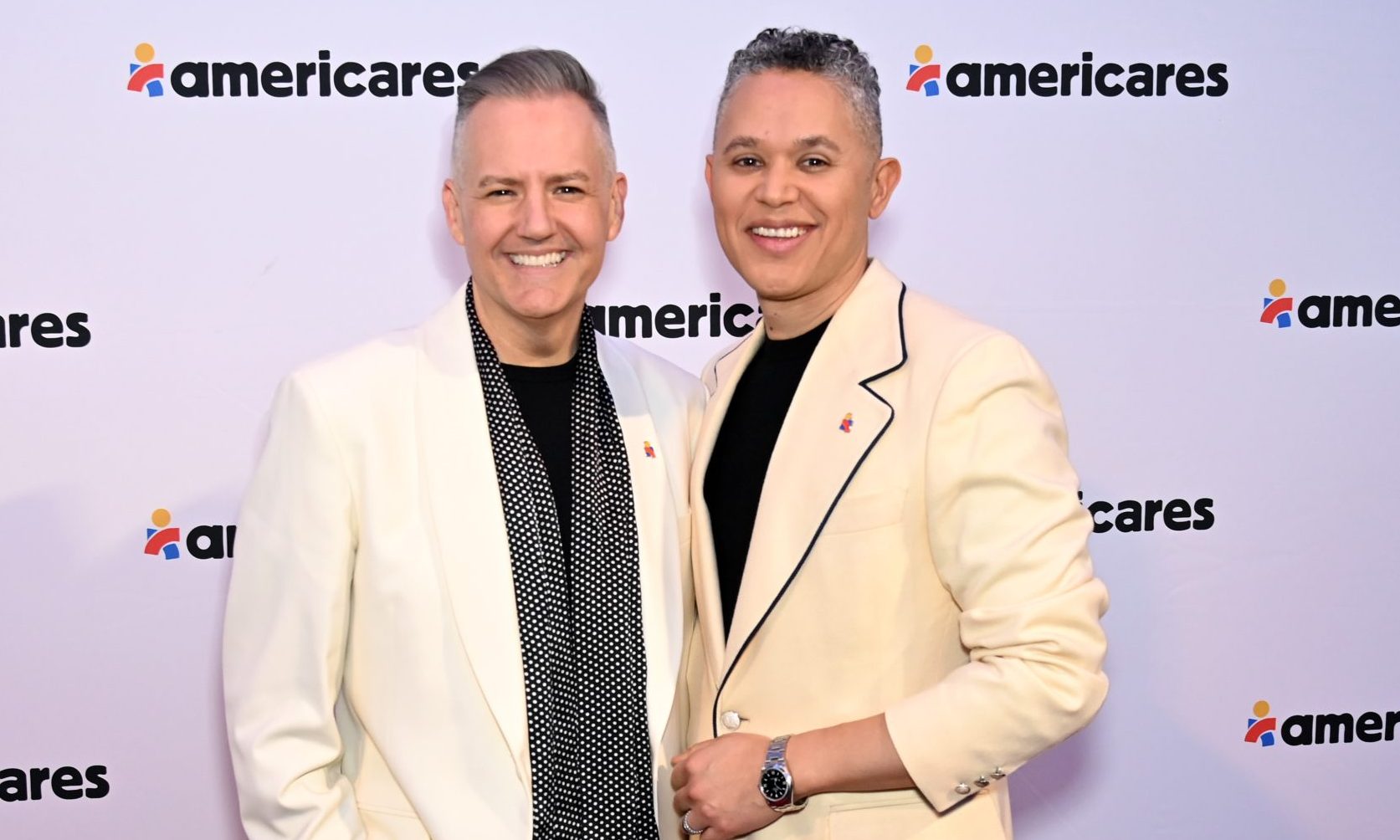 2025 Americares Airlift Benefit Ross Mathews and Dr. Wellinthon García-Mathews attend the 2025 Americares Airlift Benefit at Pier Sixty at Chelsea Piers on April 04, 2025 in New York City.