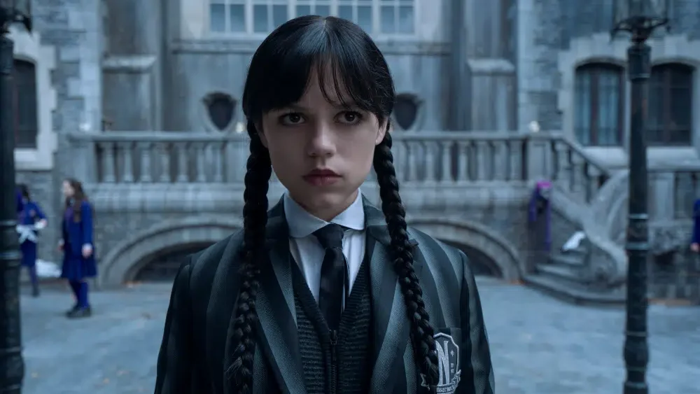 Jenna Ortega for Wednesday on Netflix.