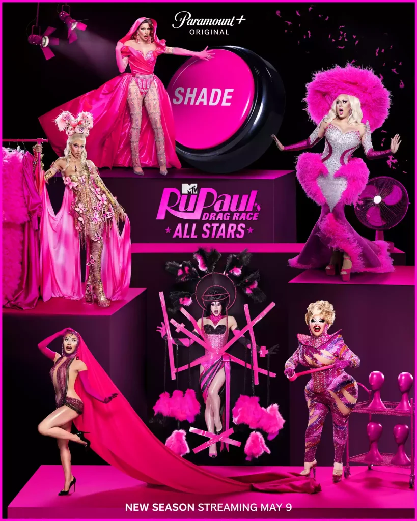 RuPaul's Drag Race All Stars 10 Pink Bracket. Photo: Paramount+