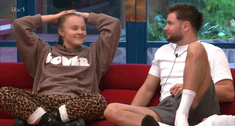 Jojo Siwa and Chris Hughes on 'Celebrity Big Brother UK.' Photo: ITV