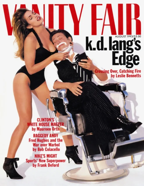 Vanity Fair cover with k.d. lang and Cindy Crawford.