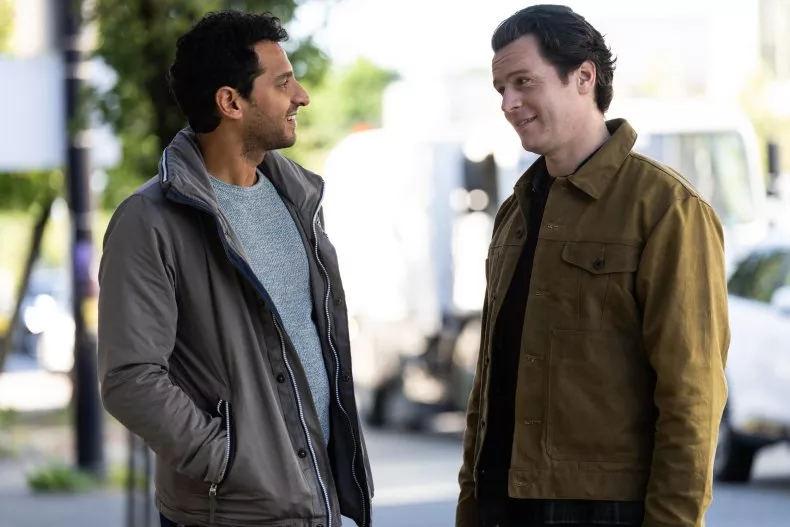 Karan Soni as Naveen Gavaskar, Jonathan Groff as Jay Kurundkar in A Nice Indian Boy. Photo: Levantine Films
