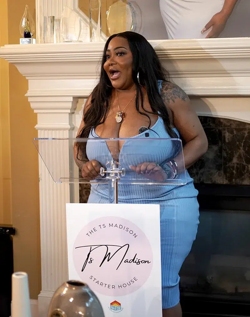 Ts Madison at the grand opening event for the Ts Madison Starter House. Photo: Lamont Baldwin for Out