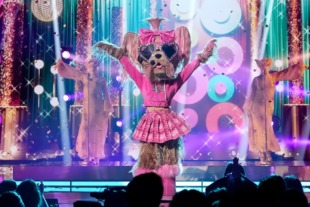Erika Jayne as Yorkie in 'The Masked Singer' season 13. Photo: Michael Becker/FOX