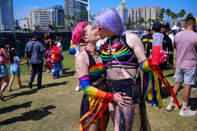 Festival goers enjoy activities at Long Beach Pride.