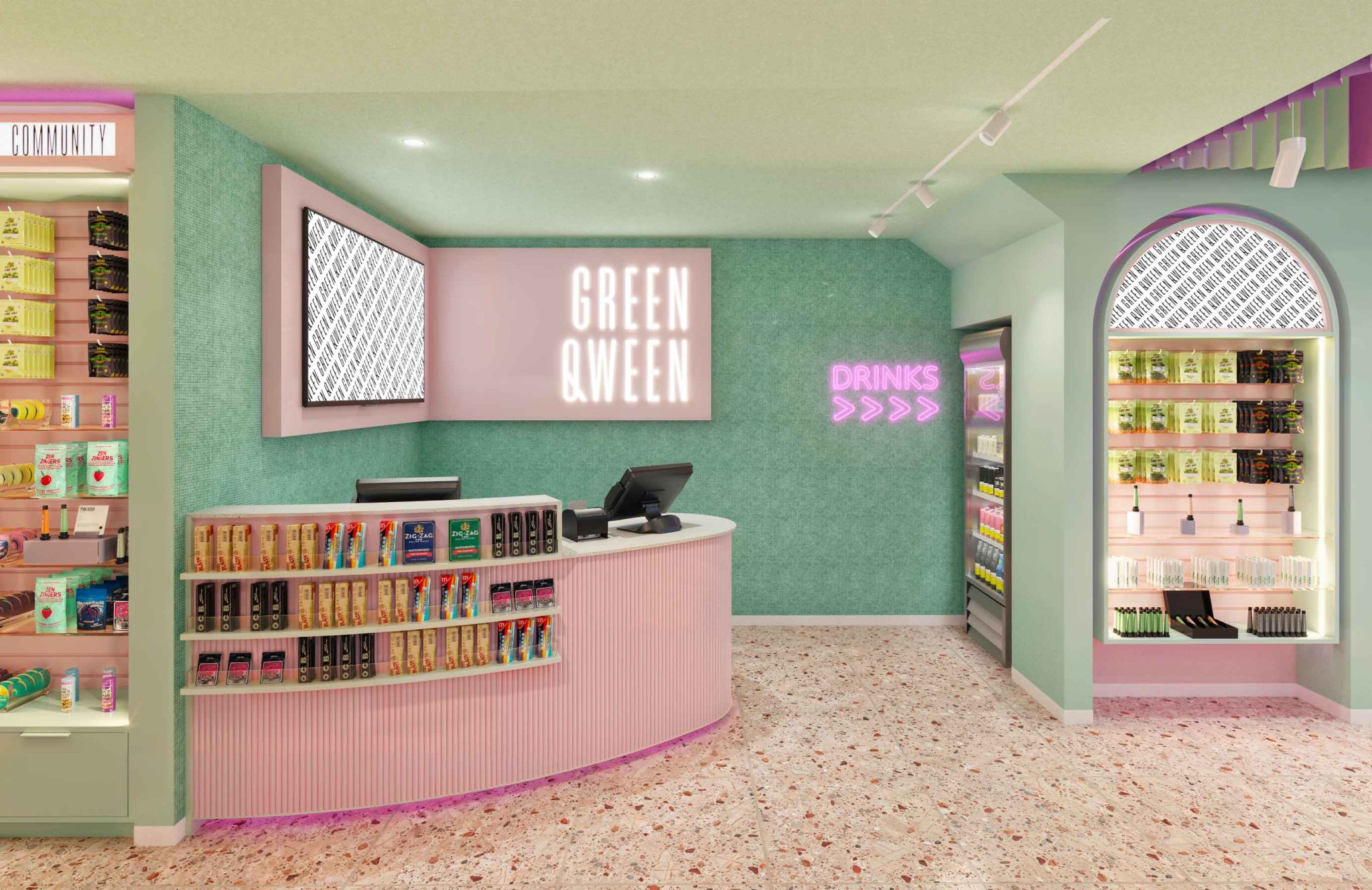 Green Qween launches WeHo’s first LGBTQ+ owned cannabis dispensary with art, activism, and a disco ball centerpiece.