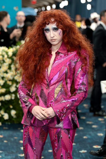 Chappell Roan attends the 2025 Met Gala Celebrating 'Superfine: Tailoring Black Style' at Metropolitan Museum of Art on May 05, 2025 in New York City. (Photo by Dimitrios Kambouris/Getty Images for The Met Museum/Vogue)