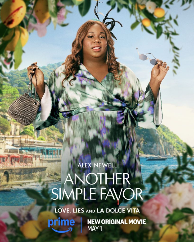 Character poster for Alex Newell in 'Another Simple Favor'