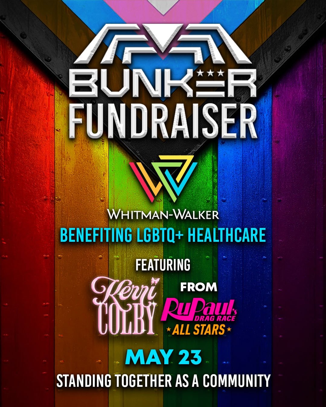BUNKER Fundraiser Club Kerri with 'Drag Race All Stars' Contestant Kerri Colby.
