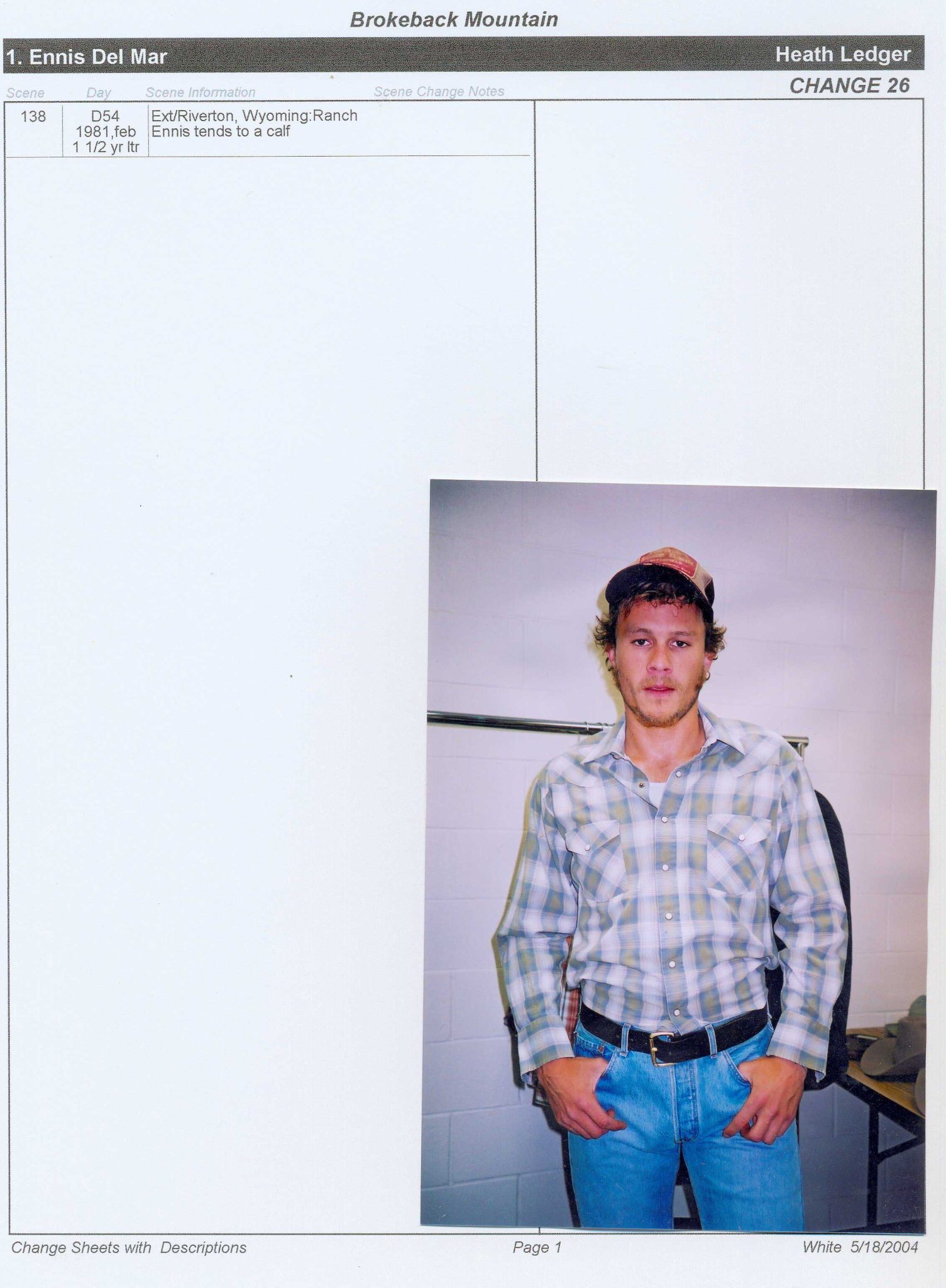 Costume Fitting for Brokeback Mountain
