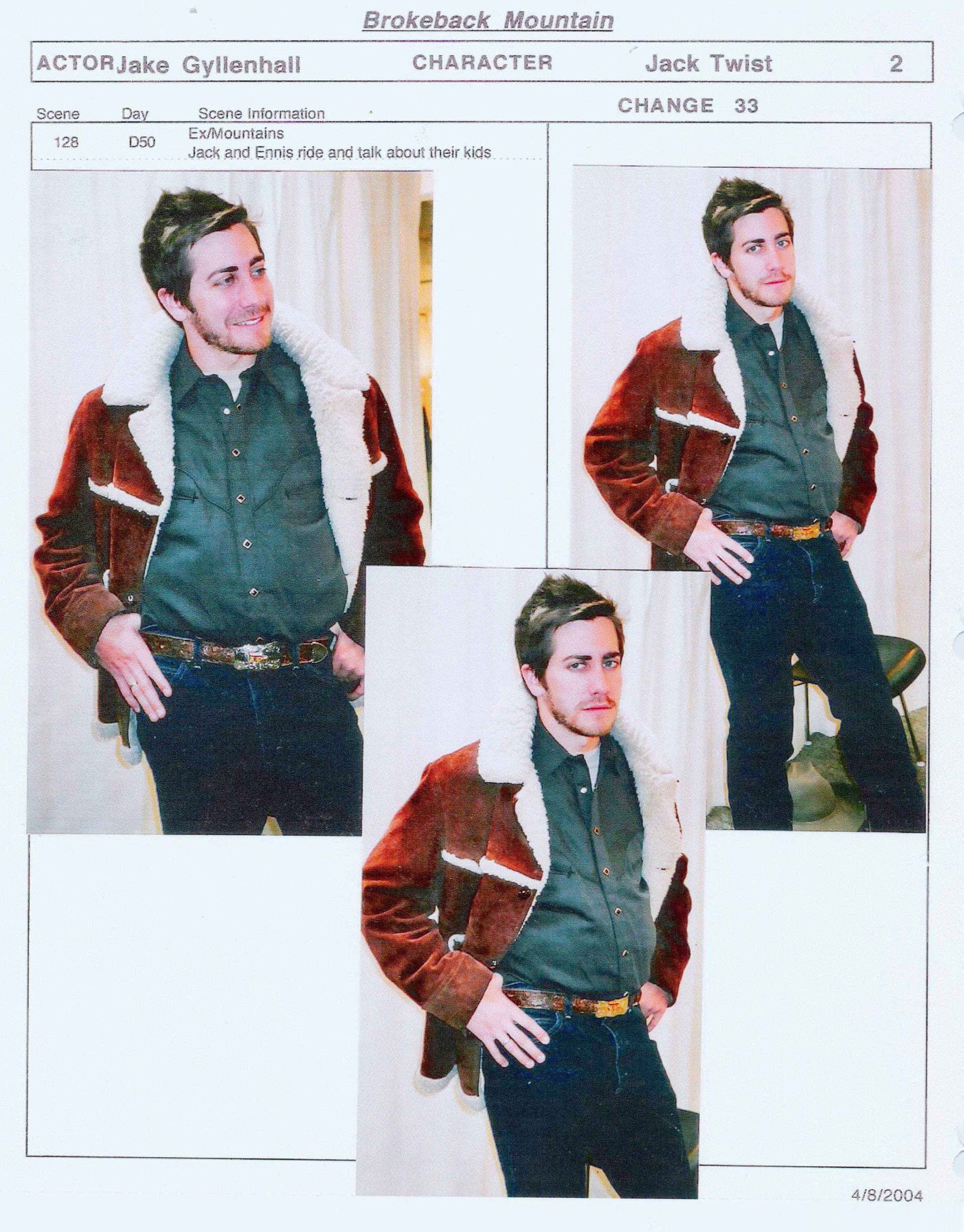 Costume Fitting for Brokeback Mountain