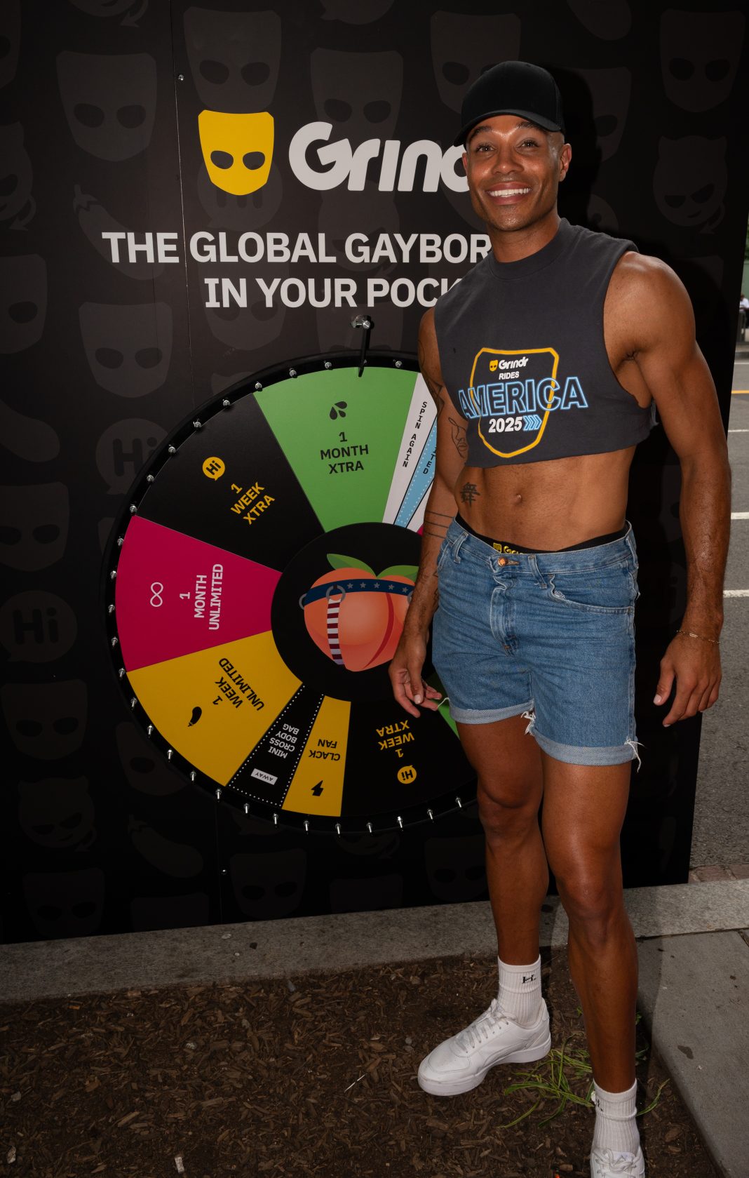 Grindr's tour bus makes a stop in Washington, DC, for Worldpride. Grindr is creating real-world spaces to connect, celebrate, and uplift bi, gay, trans, and queer communities across the country. Photo: Grindr