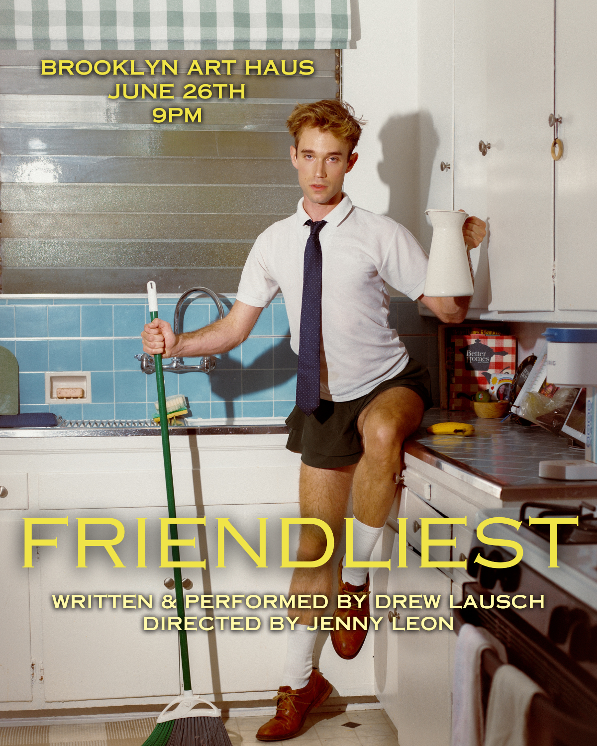 Drew Lausch premieres FRIENDLIEST at Brooklyn Pride—a solo comedy about queerness, trauma, and the birth of Fagman.