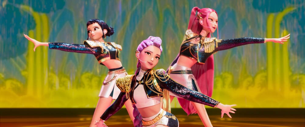 KPOP DEMON HUNTERS - When they aren't selling out stadiums, Kpop superstars Rumi, Mira and Zoey use their secret identities as badass demon hunters to protect their fans from an ever-present supernatural threat. Together, they must face their biggest enemy yet – an irresistible rival boy band of demons in disguise. ©2025 Netflix