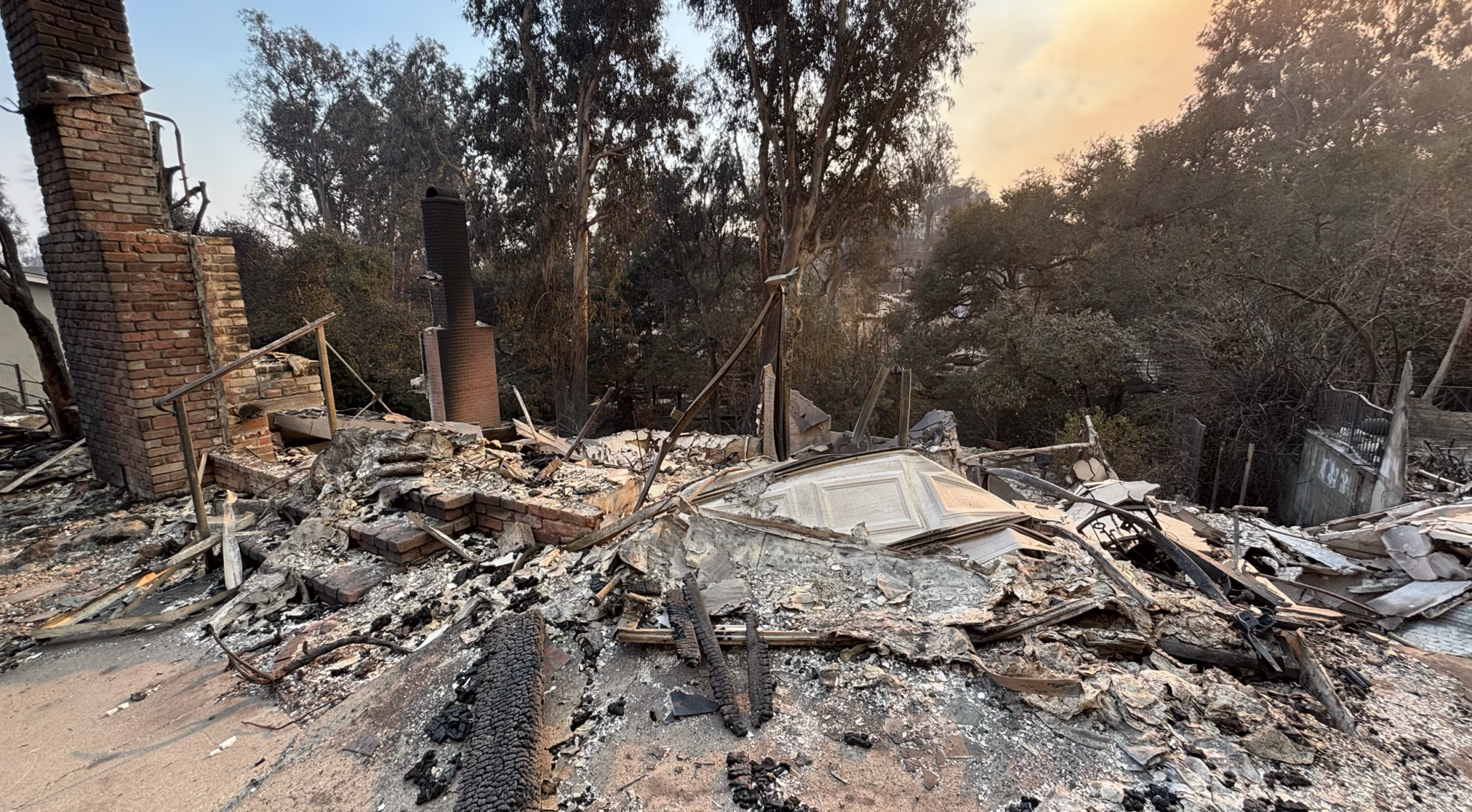 Max Emerson and Andrés Camilo's house after the LA Fires.