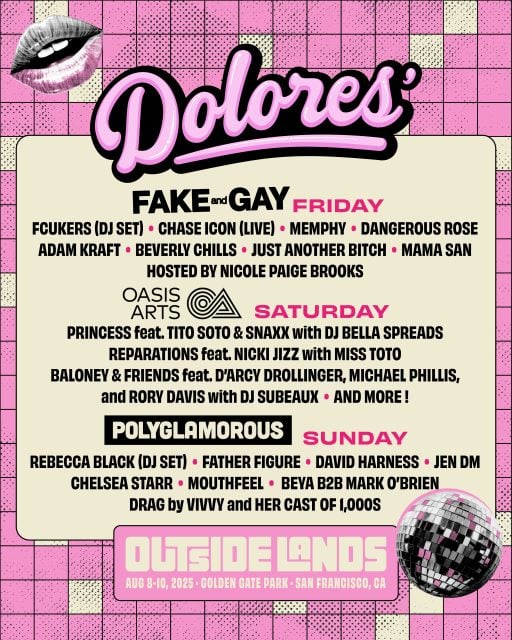 Dolores' Outside Lands lineup.