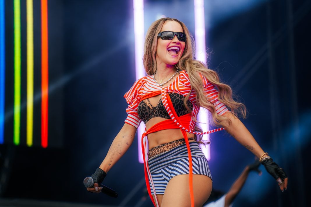 Rita Ora performing on stage for Worldpride. Photo: Tania Hauyon for World Pride Music Festival