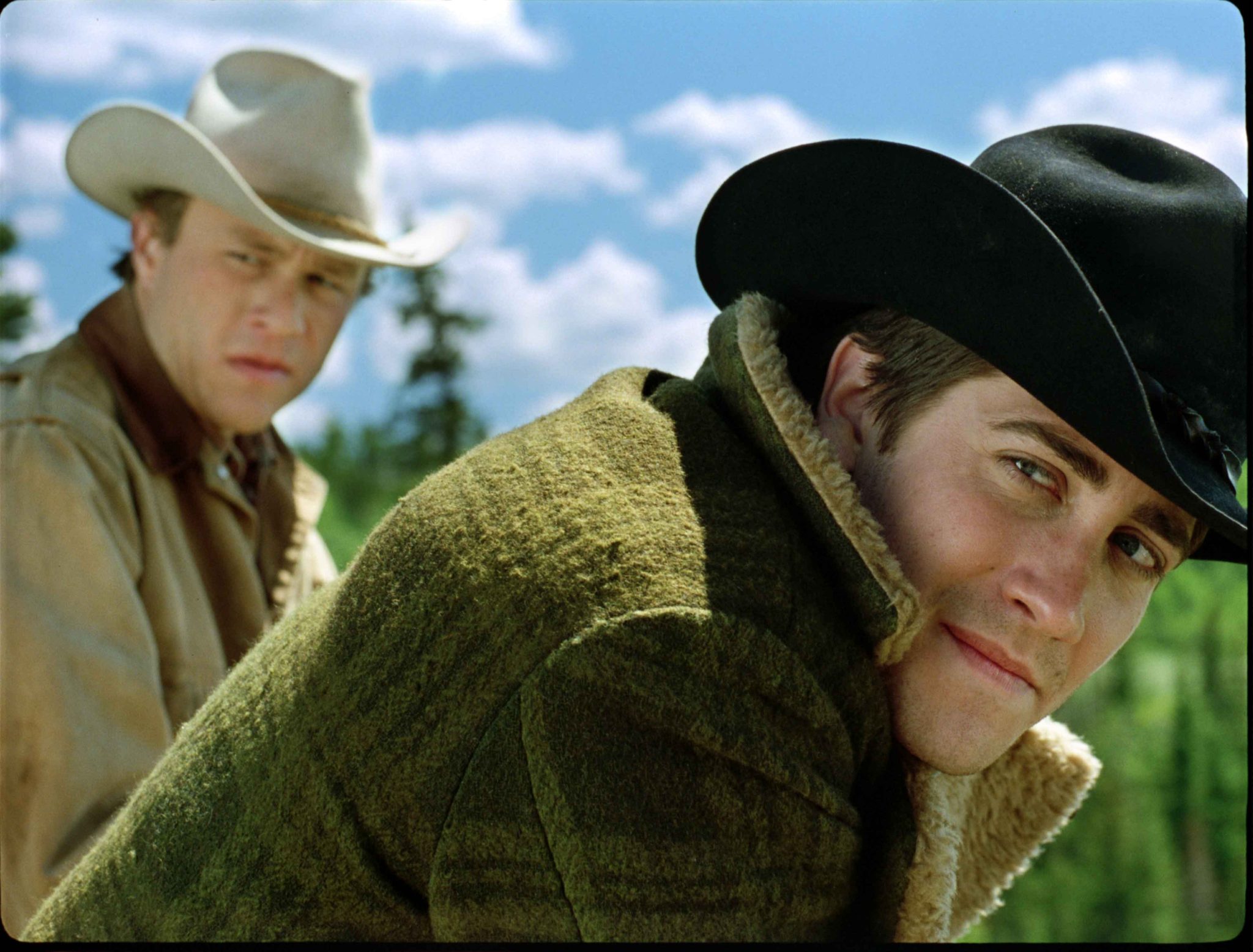 Film stills and BTS images from Brokeback Mountain
