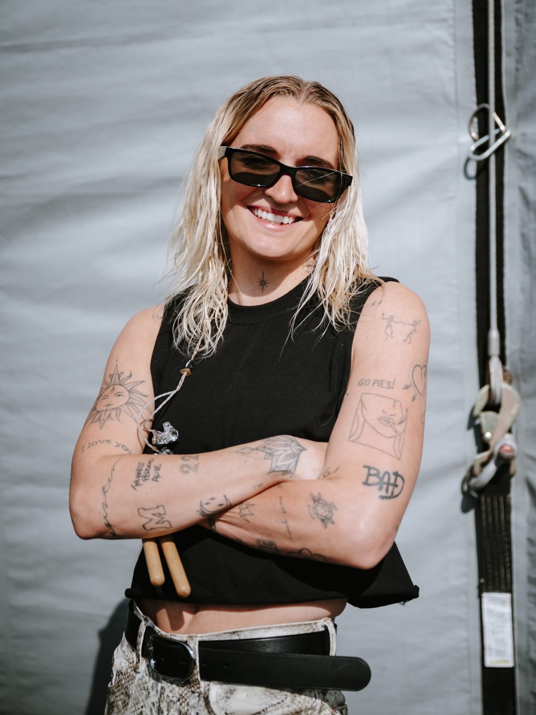 G Flip getting ready to rock out at the 2025 OUTLOUD Boston Music Festival Photo: Emily Gardner @emilygardnerx