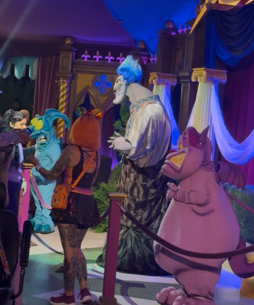 Characters at Disneyland's Pride Nite Celebration