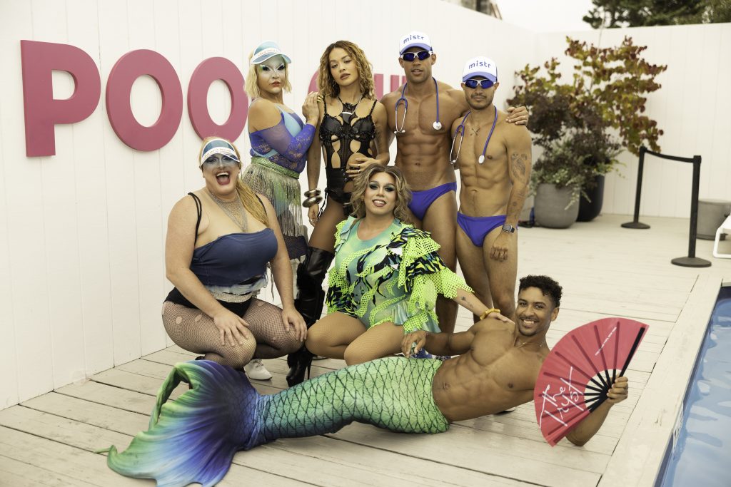 Bubbles Deboob, Miss Leidy Rodriguez, Rita Ora, Pixie Aventura and MISTRs at The Tryst Pool Club 7-12-25 by Julian Lazaro for Tryst Hospitality