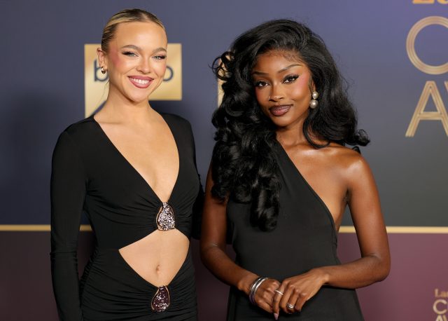 (L-R) Gracyn Blackmore and Coco Watson attend Las Culturistas Culture Awards at The Orpheum Theatre on July 17, 2025 in Los Angeles, California.