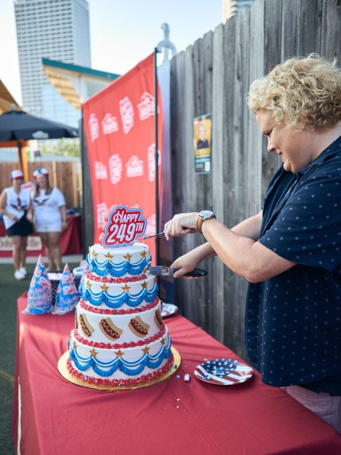 Fortune Feimster brought the laughs as Johnsonville delivered the World’s First Sausage Drone Show and a coast-to-coast, summer-long birthday bash for the books. Photo: CJ Foeckler