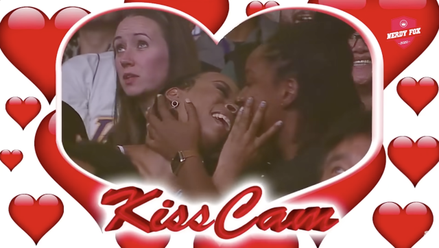 LA Lakers Kiss Cam.