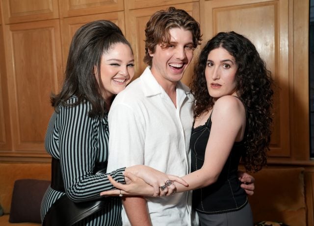 Megan Stalter, Lukas Gage and Kate Berlant attend Netflix's A TOO MUCH Toast with Most at San Vicente Bungalows on July 09, 2025 in Los Angeles, California.