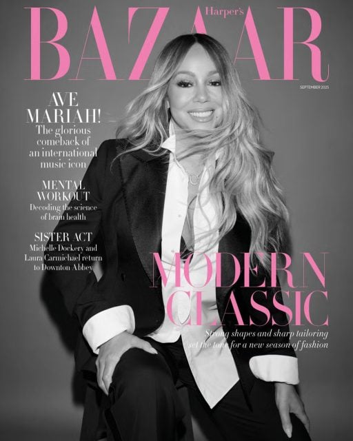 Mariah Carey stuns in Harper’s Bazaar UK, calling herself the only diva she admires and insisting she doesn’t age or acknowledge time.