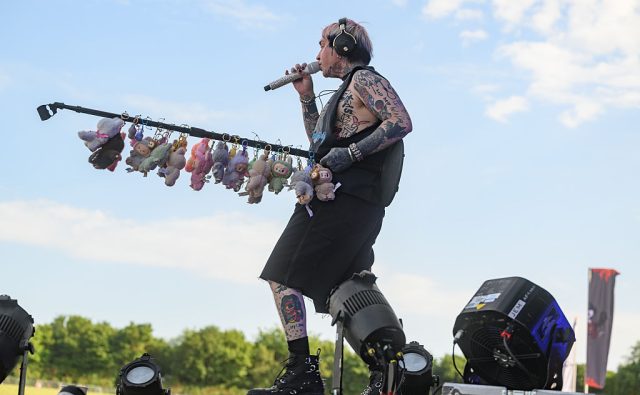Blackbear performs onstage during Bludfest festival at The National Bowl on June 21, 2025 in Milton Keynes, England.