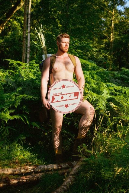 A model poses for Thomas Knights on the Red Hot XXL shoot.