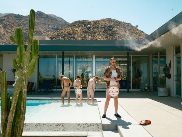 Models pose for Thomas Knights on the Red Hot XXL shoot.