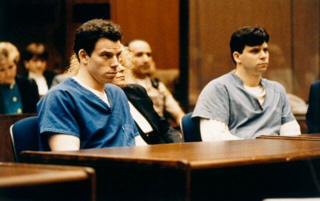 TRIAL OF BROTHERS LYLE and ERIK MENENDEZ (Photo by Ted Soqui/Sygma via Getty Images)