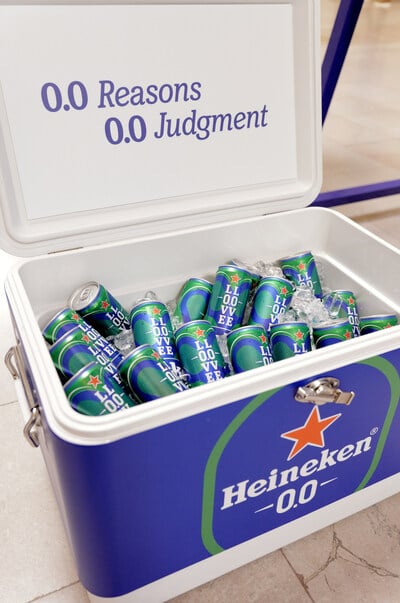 Heineken 0.0 Taps 'Overcompensating' Star Benito Skinner To Help Encourage Zero Judgment Around Moderation during The US Open.